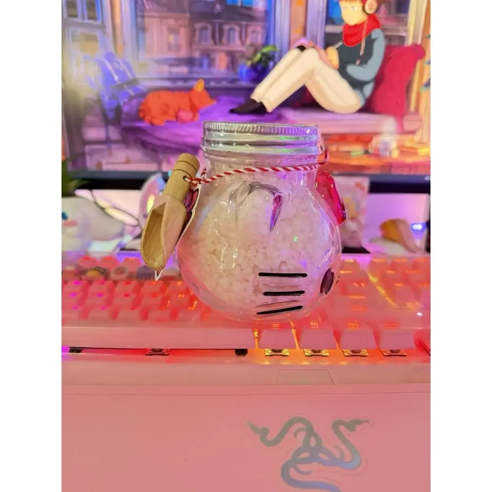 Hello Kitty Bath Salts Crystal Glass Jar Lid Lavender Clouds 2025 Sanrio READ
